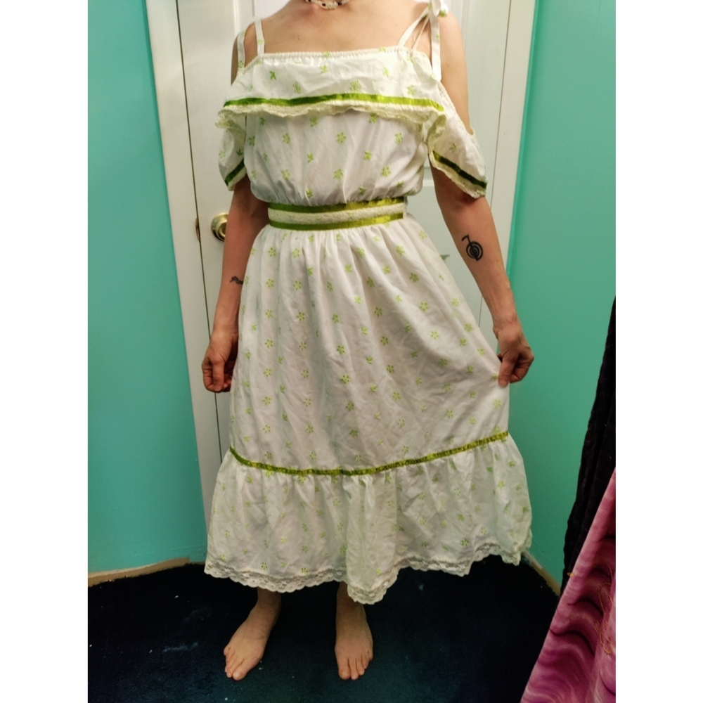 Vintage 60s Handmade Gunne Sax Style  Cottage Core Dress